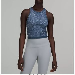 Lululemon ebb to street cropped racerback tank.
